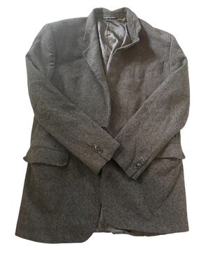 Paul Dione Pure Wool Brown Dress Coat/Blazer